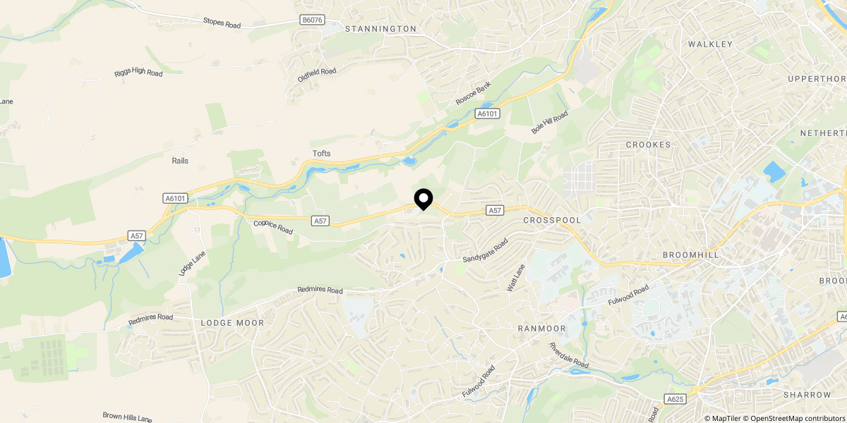 Approximate location of Dixon Road, Sheffield, S6 4GA