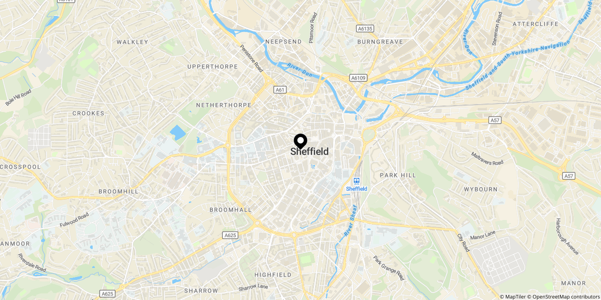 Approximate location of 31 Townhead Street, Sheffield, S1 2EB