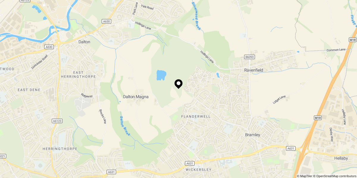 Approximate location of Bluebell Wood Lane, Woodlaithes, S66 3RX
