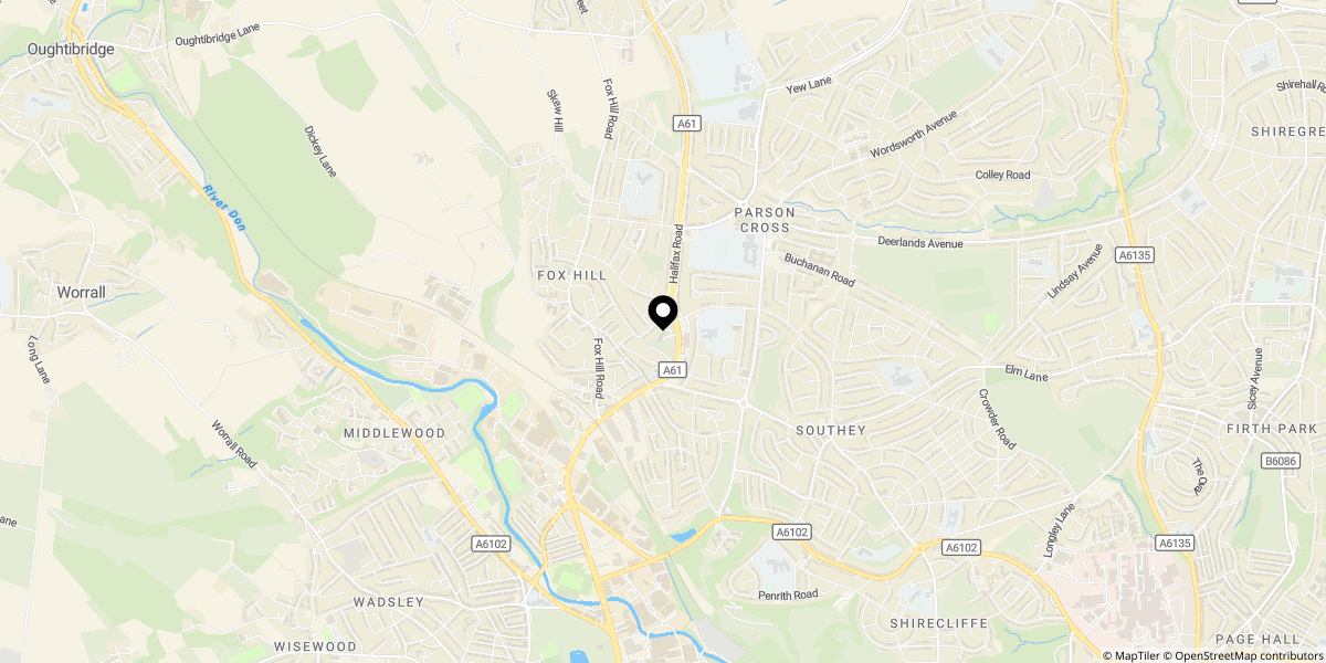 Approximate location of Meynell Road, Sheffield, S5 8GL