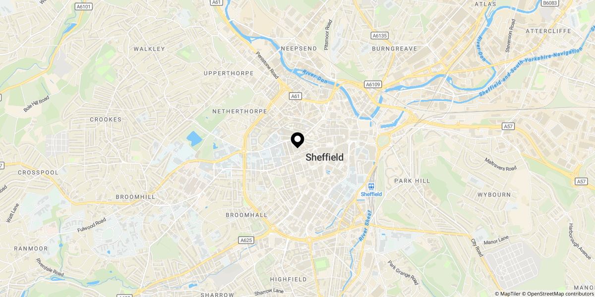 Approximate location of Mandale House, 30 Bailey Street, S1 4AD - Viewing Essential