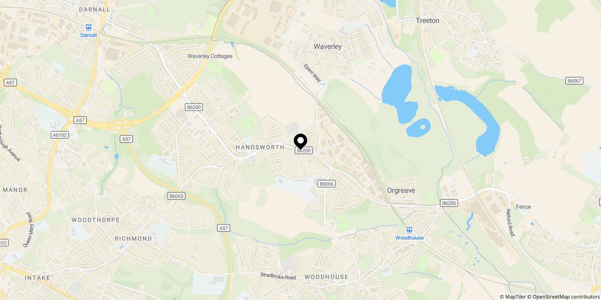 Approximate location of Ballifield Close, Sheffield, S13 9HP
