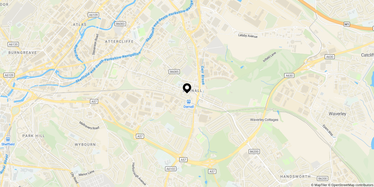 Approximate location of Cuthbert Cooper Place, Creswell Road, Darnall, S9